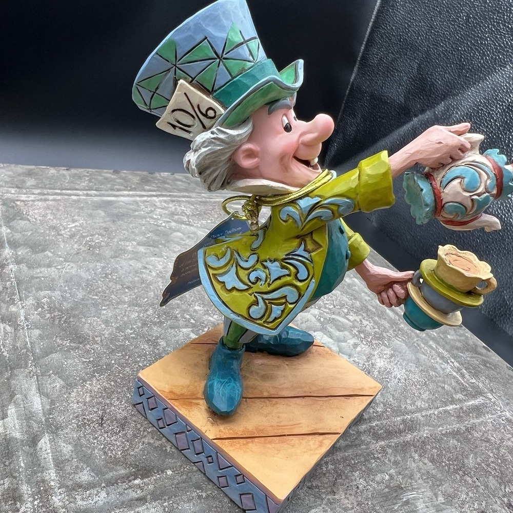 Jim Shore Disney Traditions Mad Hatter "A Spot of Tea" Figurine 6001273 No Box - Picture 8 of 12